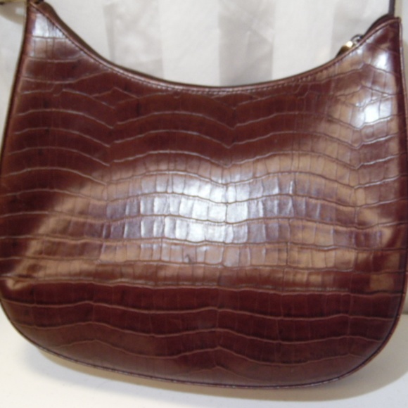 Enzo Angiolini Croc Pattern Hobo Shoulder Bag - Picture 2 of 8